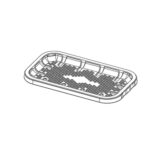 17F PET Clear Meat Tray 1000/cs