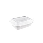 12oz (E12) White Rectangle Container - 150 sets/cs
