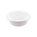 32oz (R32) White Round Container - 150 sets/cs
