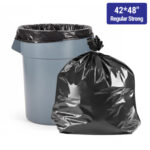 42x48" Black Regular Strong Garbage Bag 100/cs
