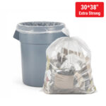30x38" Clear Extra-Strong Garbage Bag 125/cs